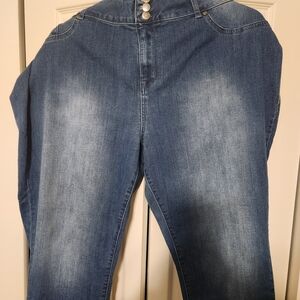Blue Denim Jeans with Zipper
